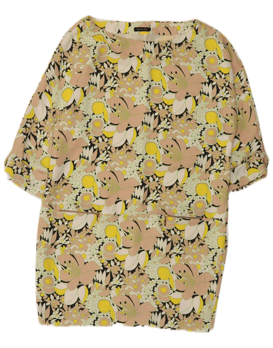 Abito a trapezio da donna Massimo Dutti EU 44 XL floreale multicolore