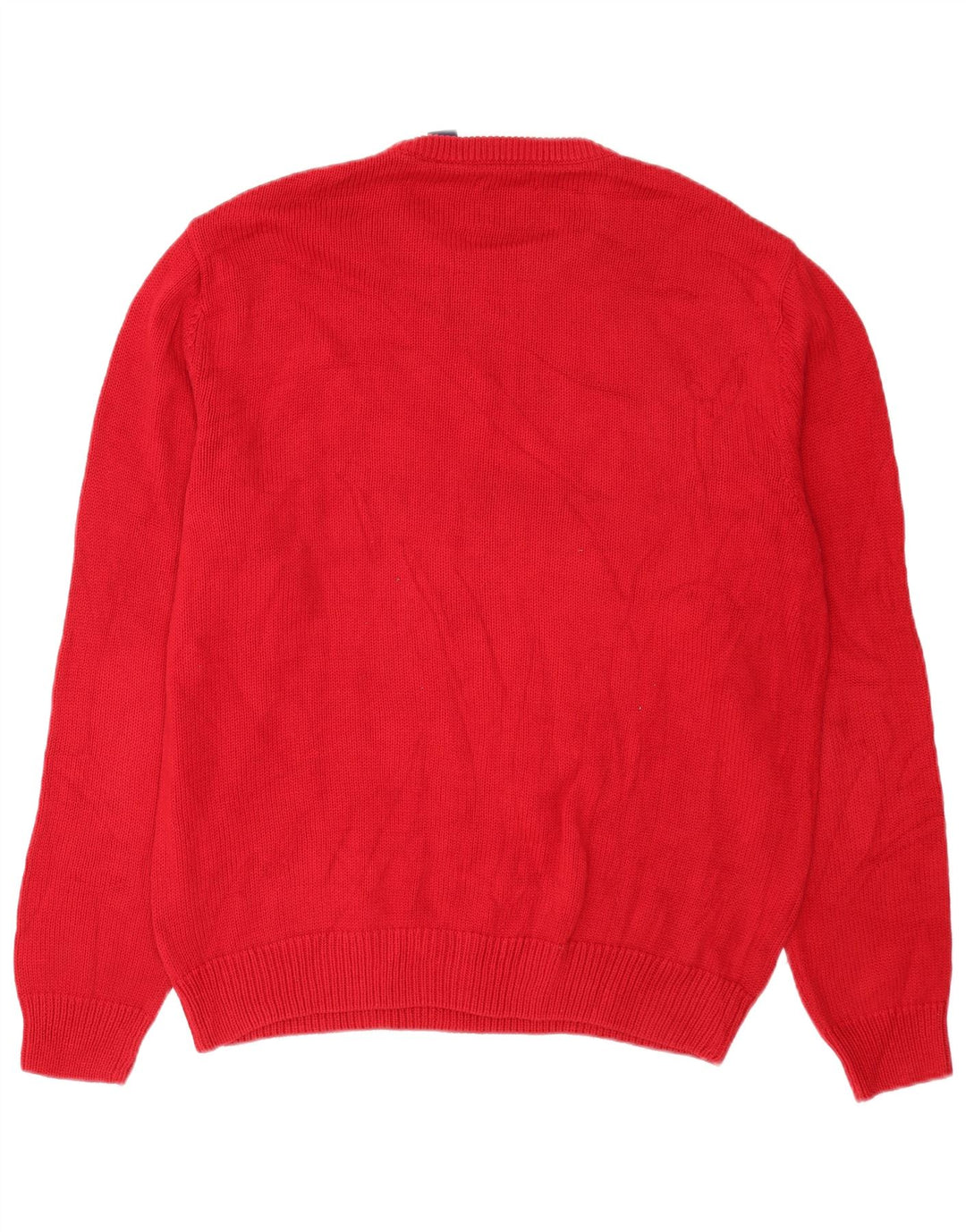 Chaps Uomo Maglione Girocollo Maglione Grande Cotone Rosso