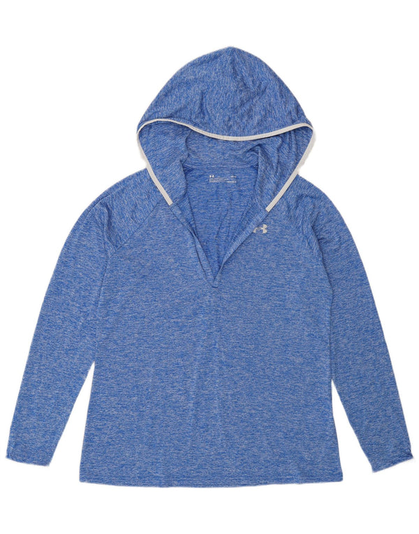 Maglia a maniche lunghe con cappuccio da donna Under Armour UK 16 Large Blu Poliestere