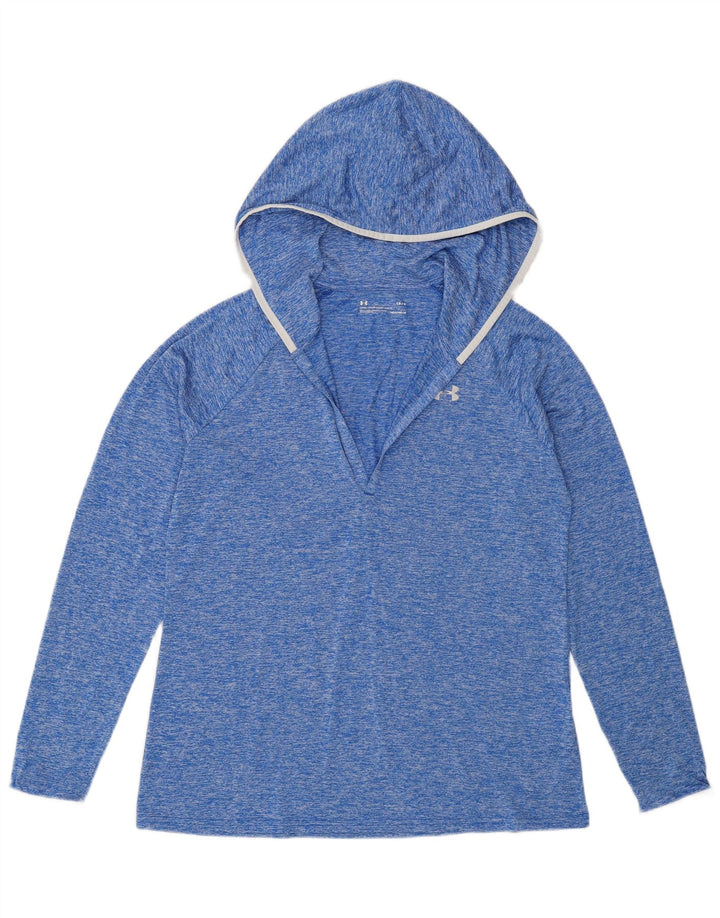 Maglia a maniche lunghe con cappuccio da donna Under Armour UK 16 Large Blu Poliestere
