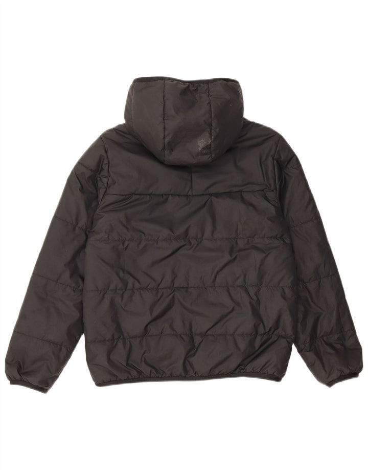 Giacca imbottita con cappuccio Adidas da ragazzo 11-12 anni in poliestere nero