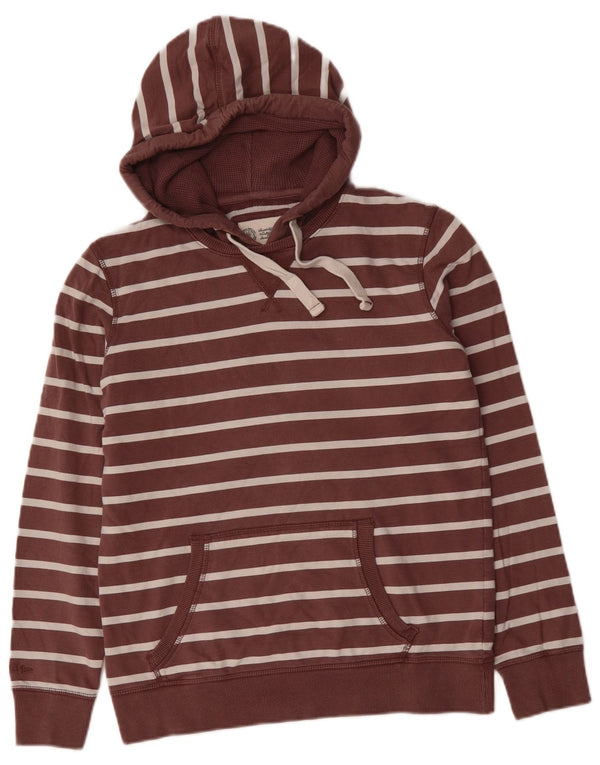 Felpa con cappuccio da donna Fat Face UK 12 Cotone a righe viola medio