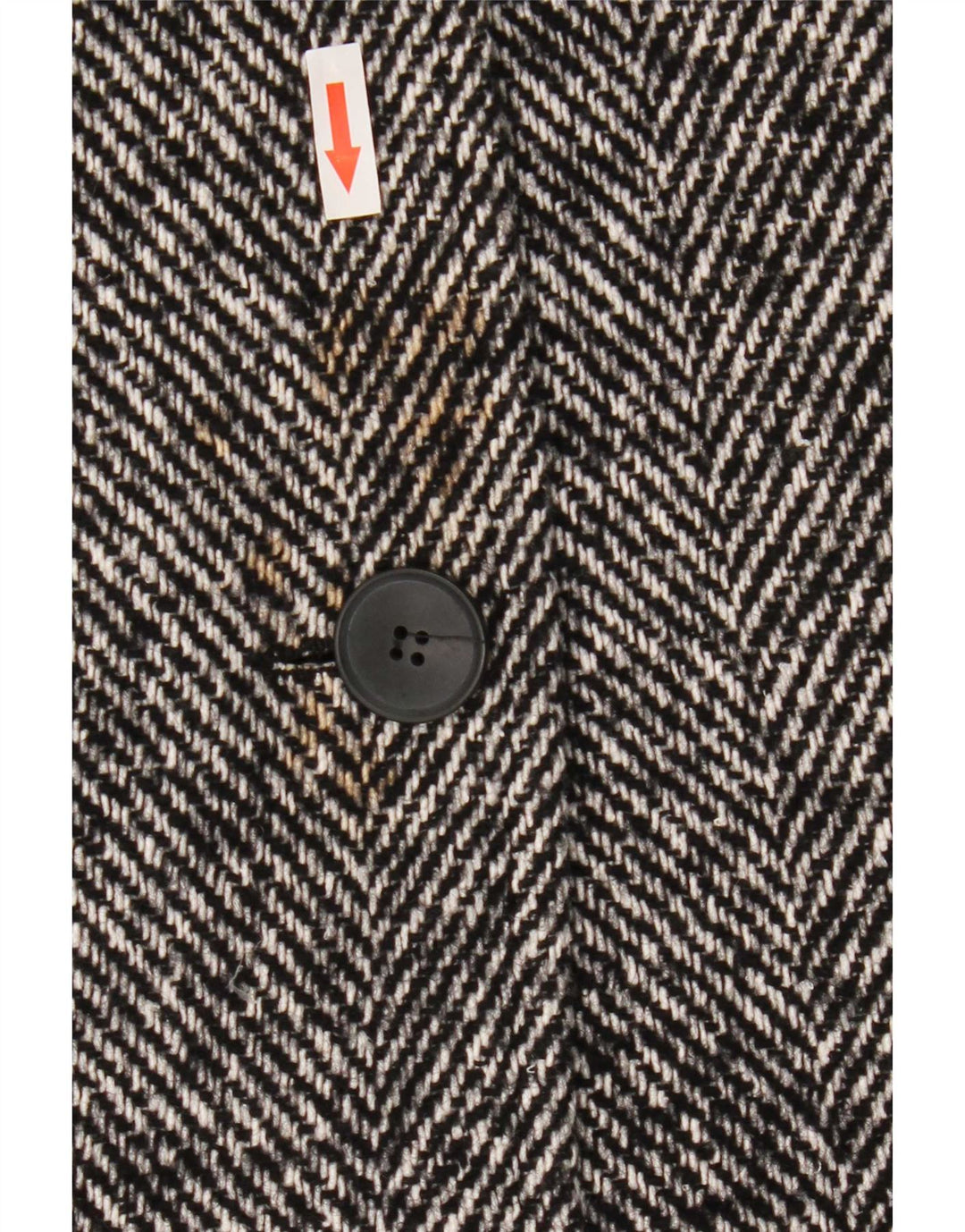 Cappotto Zara da donna con maniche a 3/4 UK 14 cotone medio nero a spina di pesce