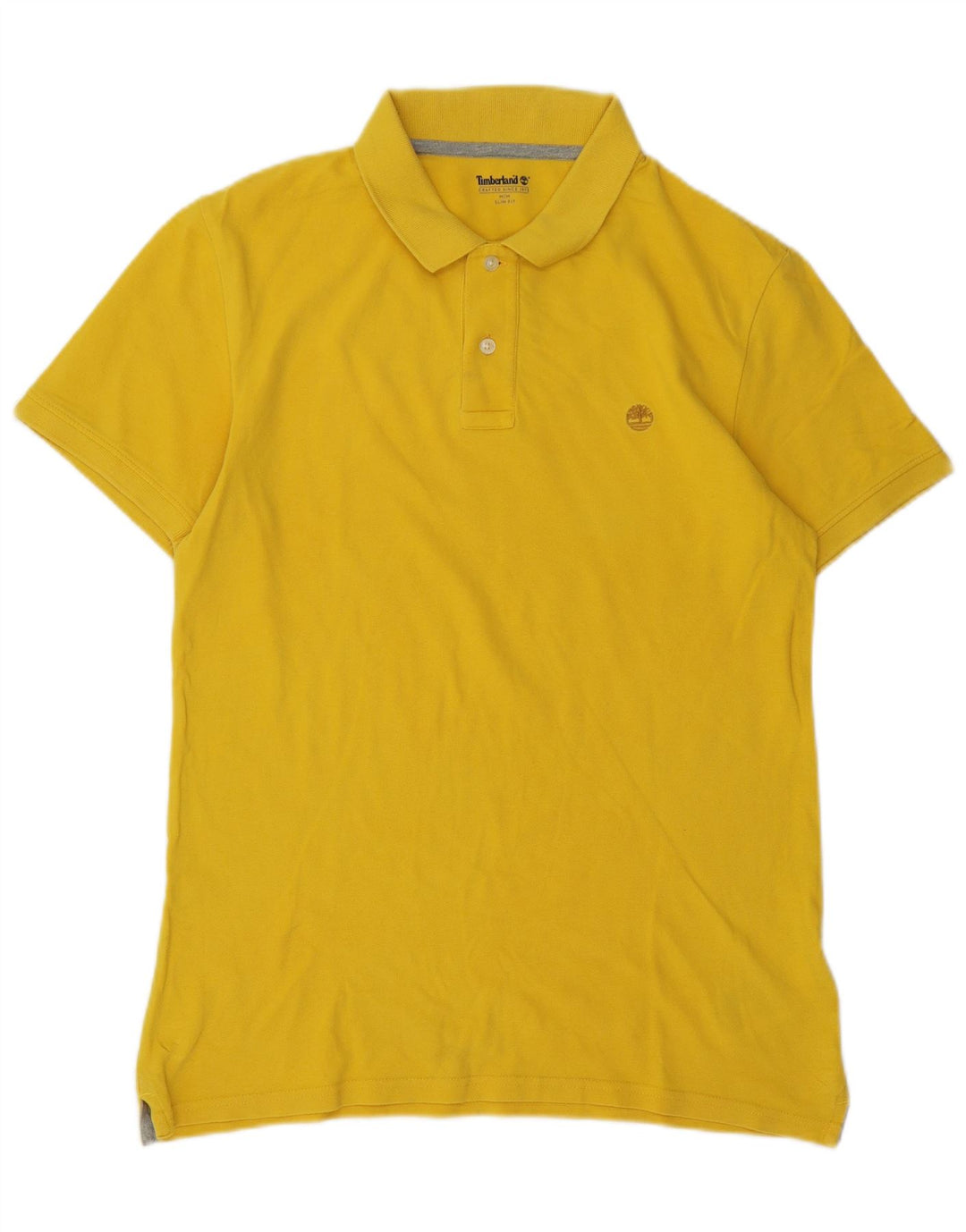 Polo Timberland da uomo slim fit in cotone giallo medio