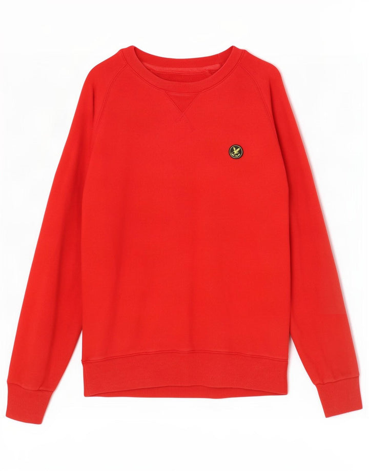 Lyle & Scott Felpa da uomo Maglione XL Rosso Cotone