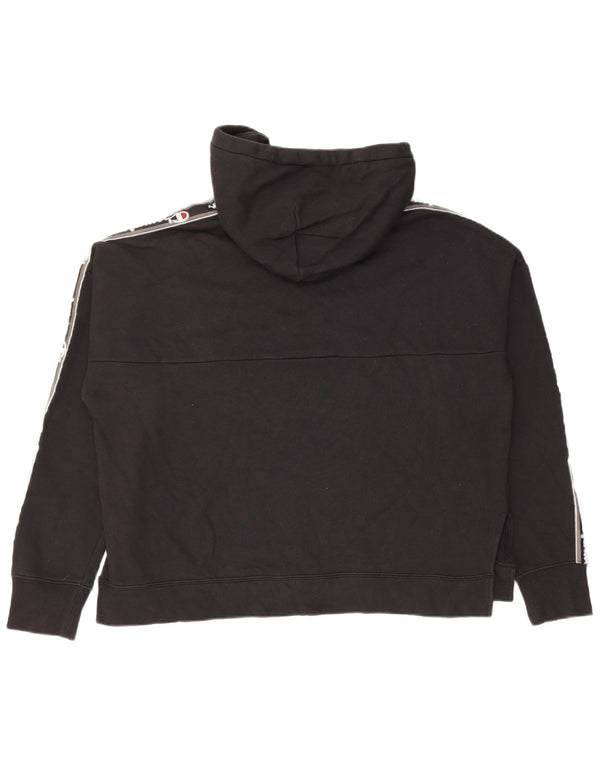 Maglione con cappuccio oversize grafico da donna Champion UK 14 cotone nero medio