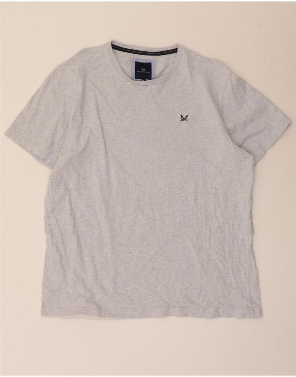 Crew Clothing Mens T-Shirt Top XL Blue Flecked Cotton