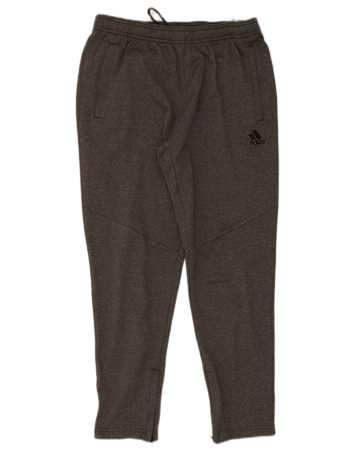 Pantaloni da tuta da uomo Adidas in poliestere grigio medio