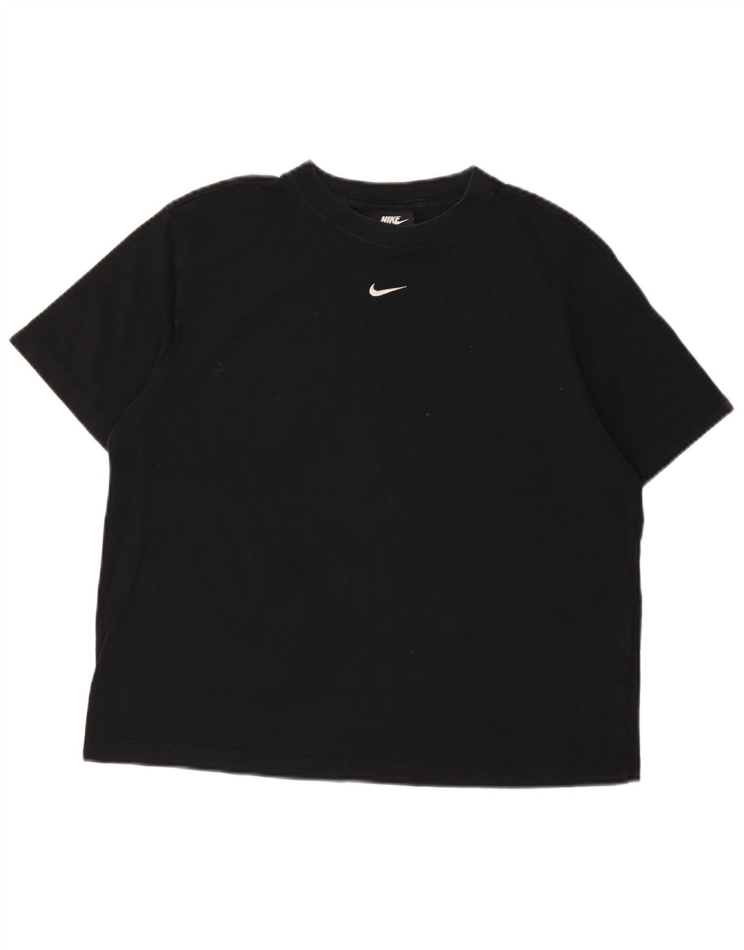 T-shirt corta oversize da donna Nike UK 10 piccola nera