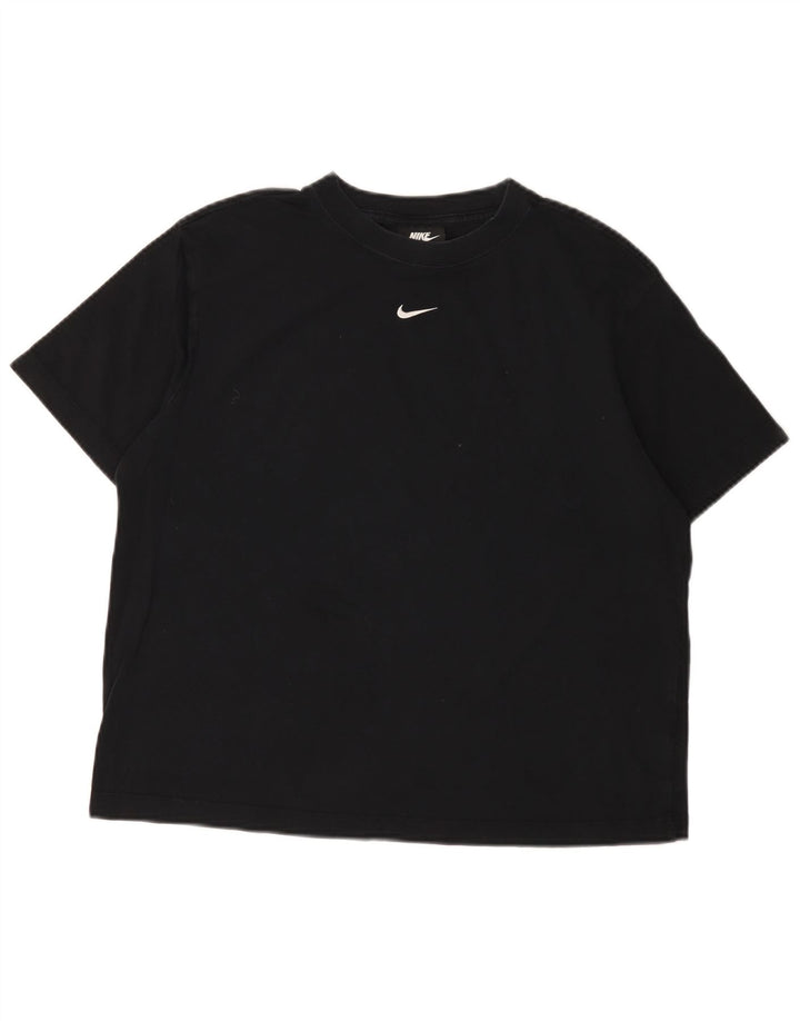 T-shirt corta oversize da donna Nike UK 10 piccola nera