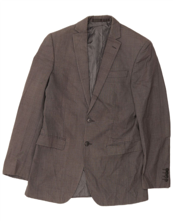 Giacca blazer a 2 bottoni da uomo Marks & Spencer UK 36 piccola lana grigia