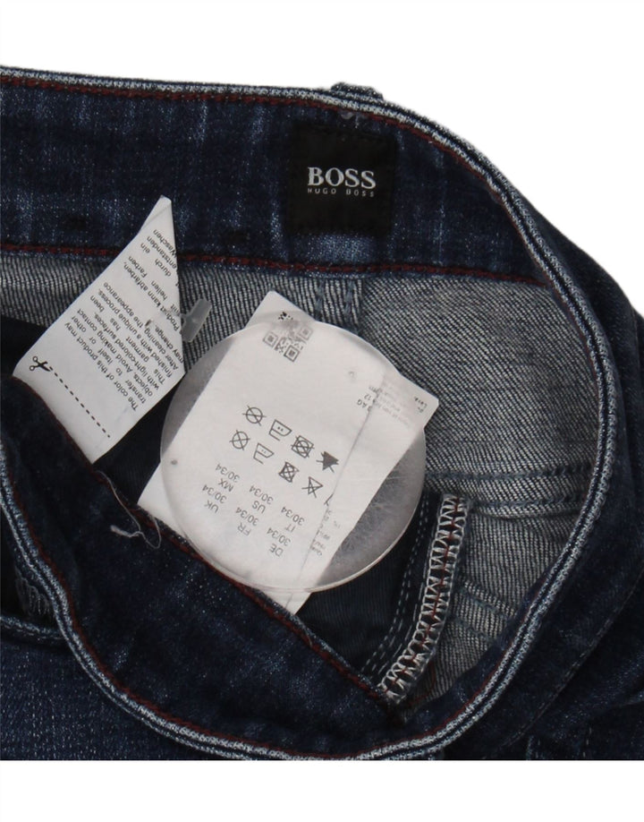 HUGO BOSS Mens Straight Jeans W30 L25 Navy Blue Cotton Vintage Hugo Boss and Second-Hand Hugo Boss from Messina Hembry 