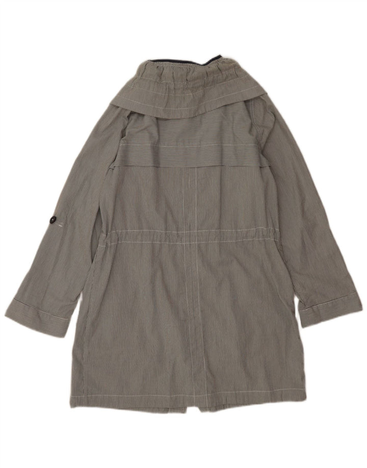 Trench oversize da donna Marks & Spencer UK 10 piccolo gessato grigio