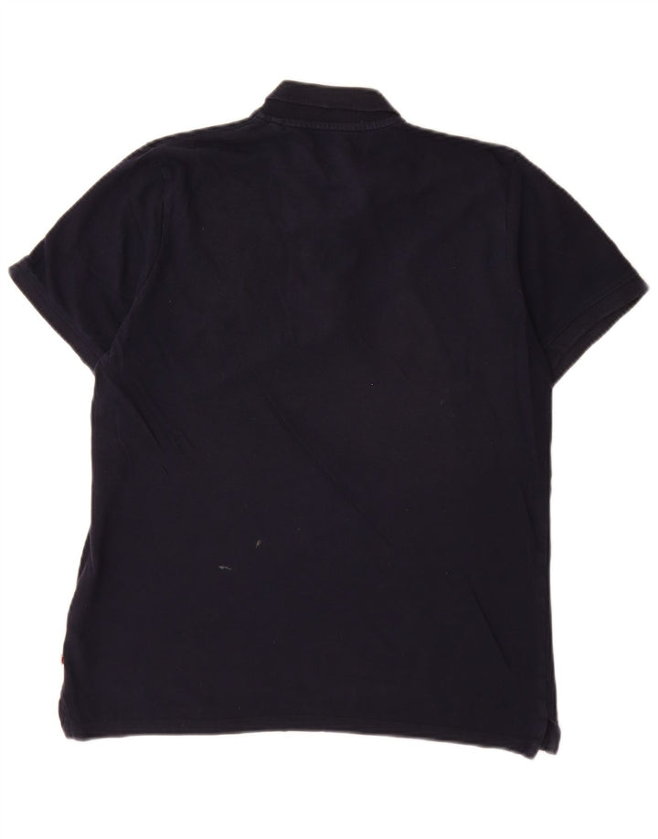Polo da uomo Jack & Jones piccola in cotone blu navy