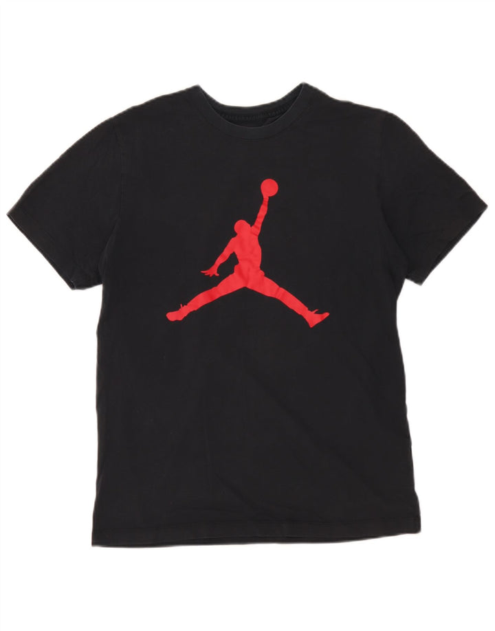 T-shirt grafica da uomo Jordan Top piccola in cotone nero