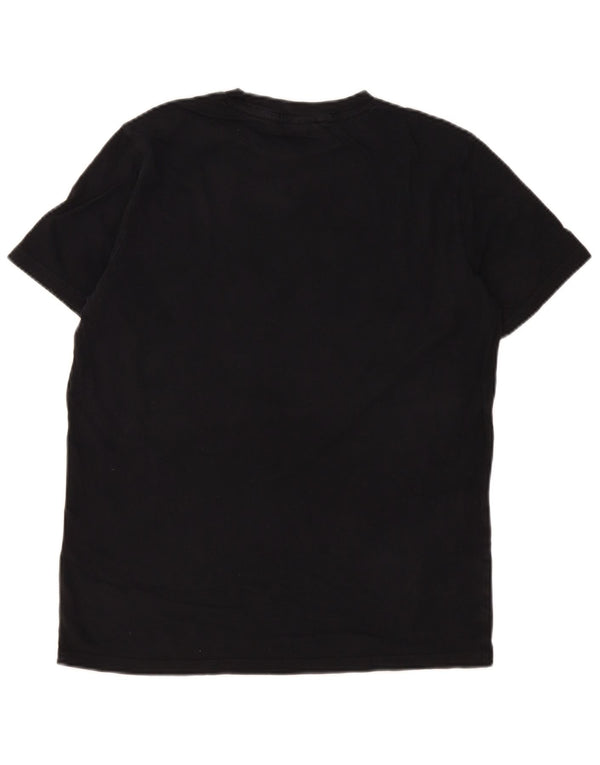 T-shirt grafica da uomo Champion Top in cotone nero medio