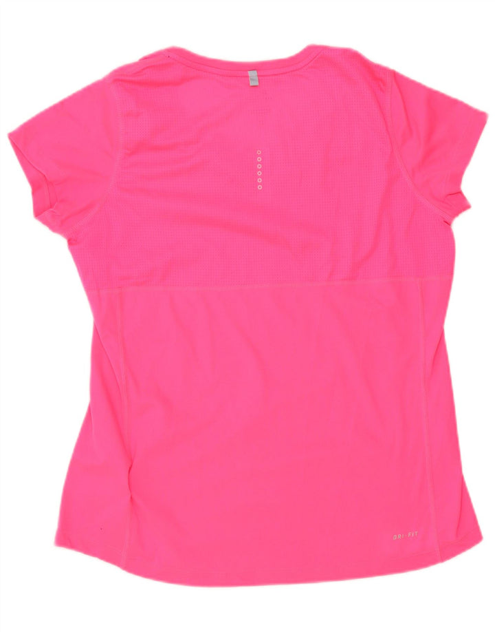 T-shirt Nike Dri Fit da donna, taglia UK 14, grande, rosa, in poliestere
