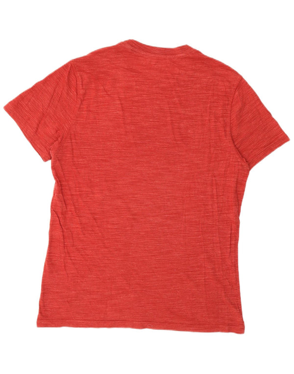 T-shirt grafica da uomo Reebok Top Small in cotone screziato bordeaux
