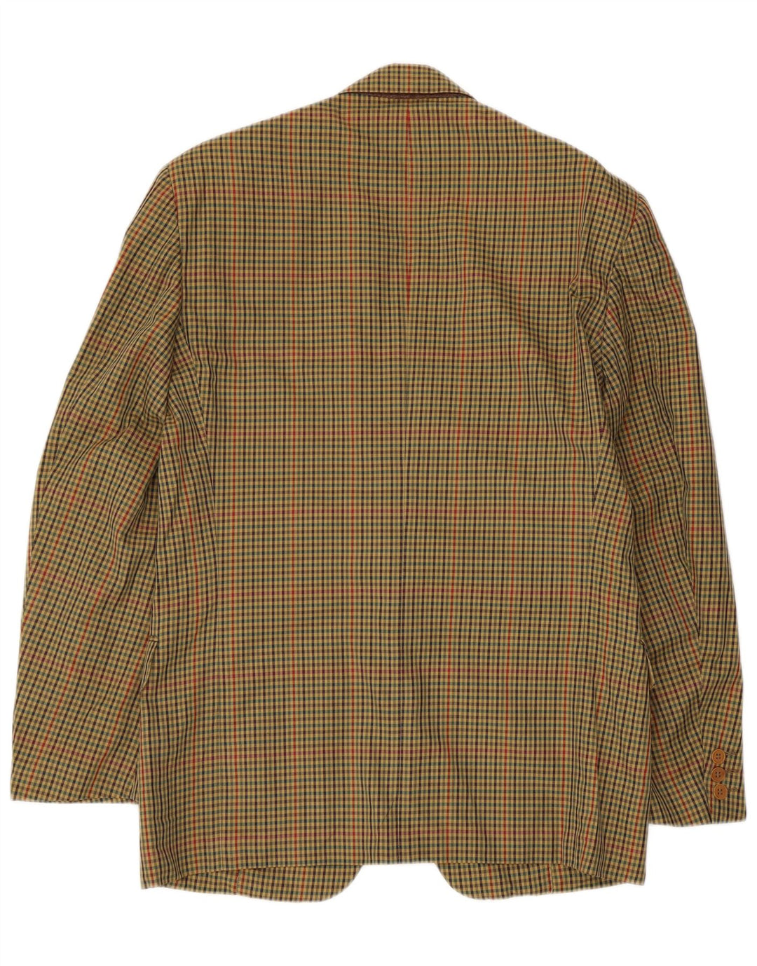 Giacca blazer a 2 bottoni da uomo Monza IT 48 cotone a quadretti kaki medio