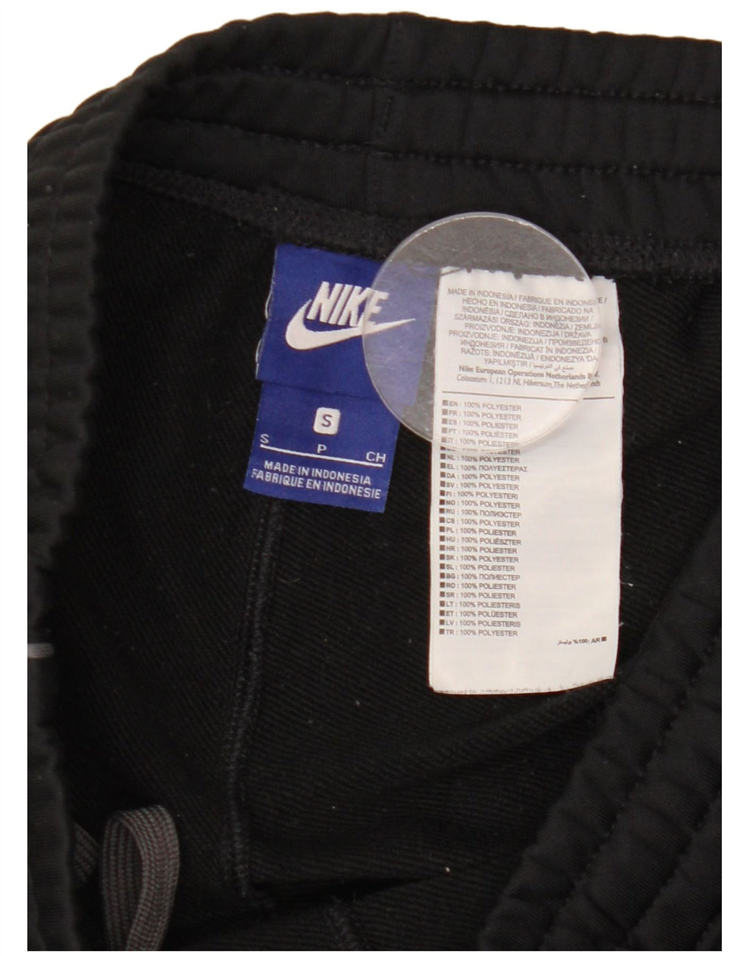 Pantaloni da tuta Nike da uomo piccoli in poliestere nero