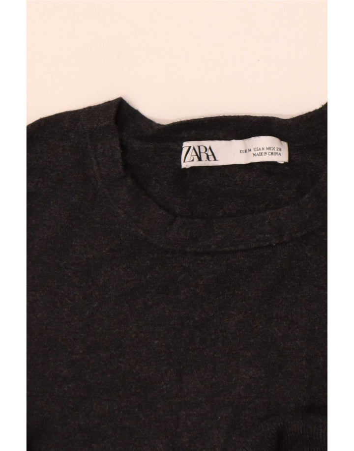 Camicetta a maniche corte da donna Zara UK 12 Grigio medio