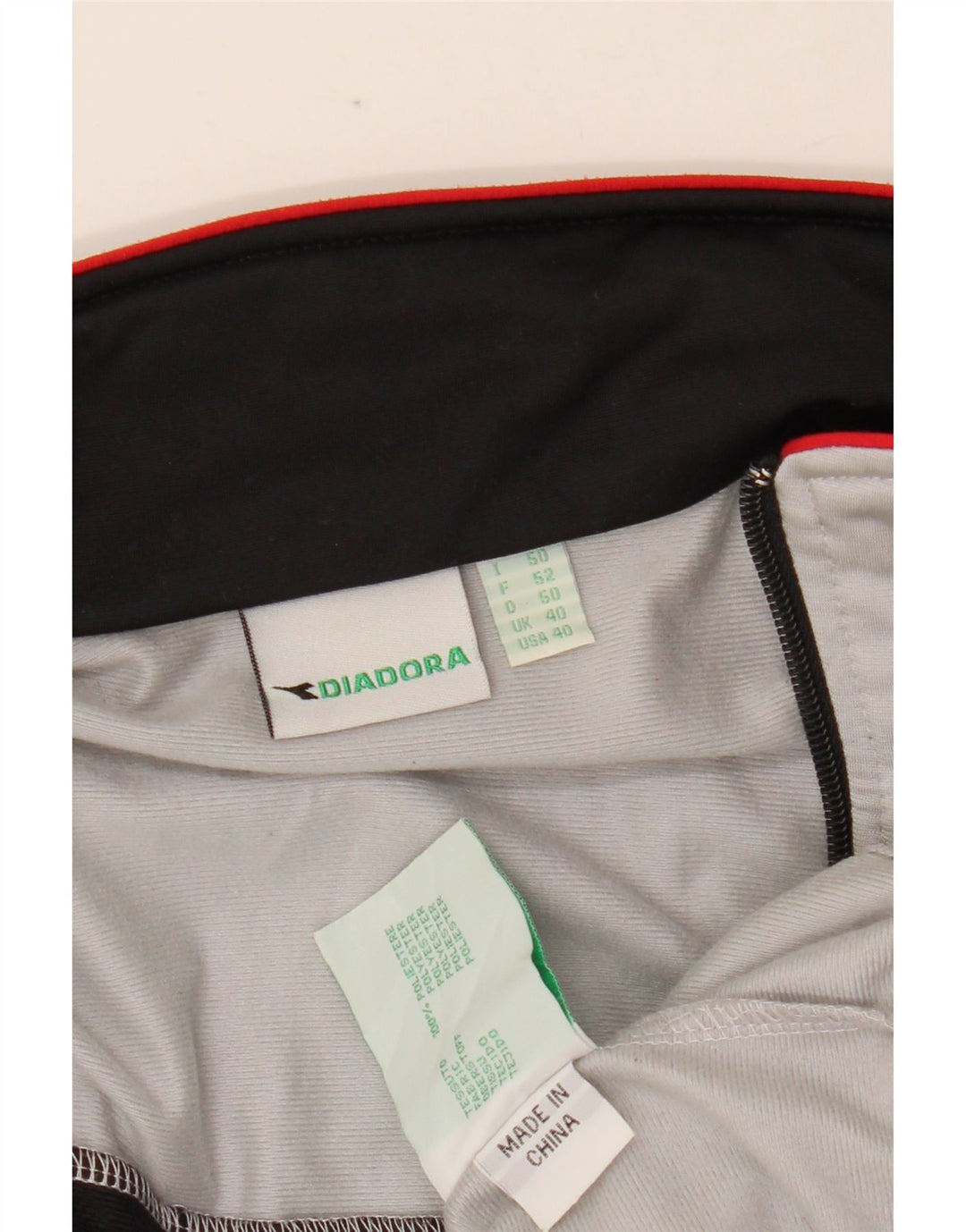 DIADORA Giacca da tuta da uomo UK 40 Poliestere grigio medio