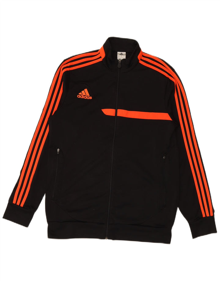 Giacca da tuta da uomo ADIDAS, poliestere color block medio nero