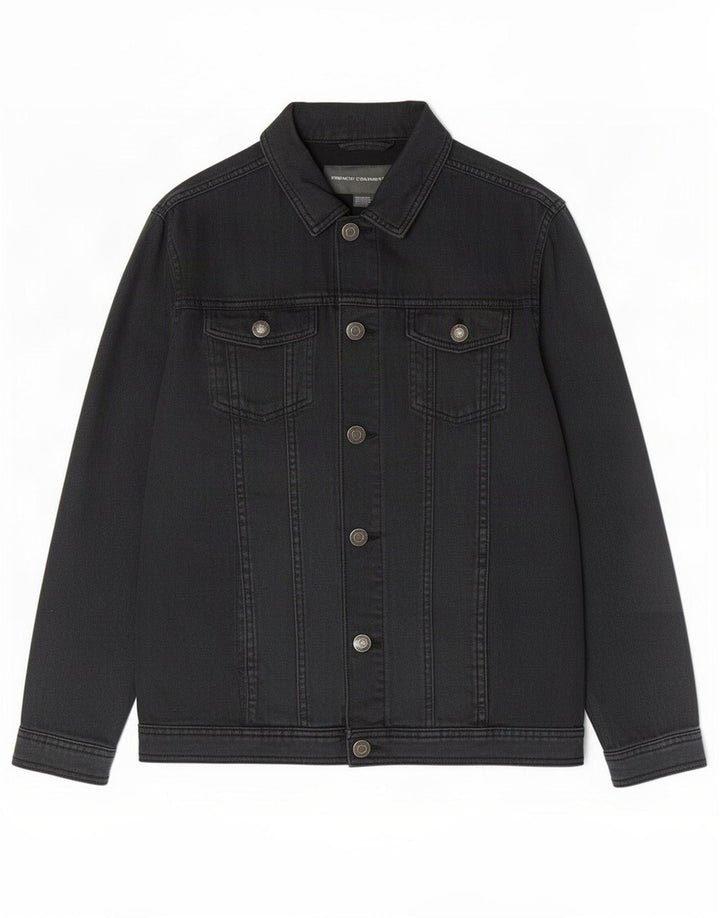 Giacca di jeans da uomo French Connection UK 38 cotone nero medio