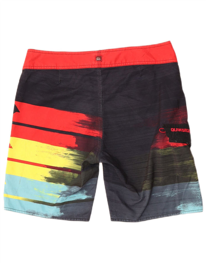 Pantaloncini da bagno grafici da uomo Quiksilver a righe medie multicolori