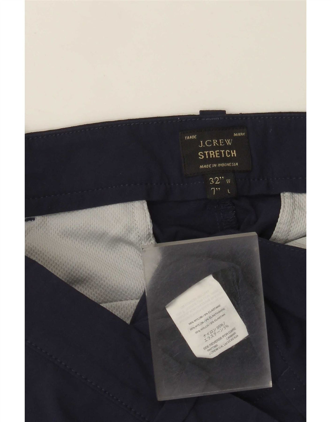 Pantaloncini chino da uomo J. Crew medi W32 nylon blu navy