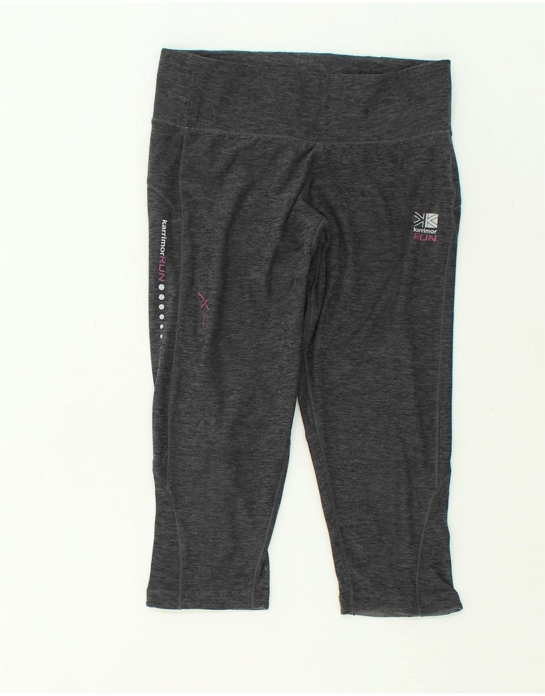 KARRIMOR Womens Capri Leggings UK 10 Small  Grey Polyester | Vintage Karrimor | Thrift | Second-Hand Karrimor | Used Clothing | Messina Hembry 