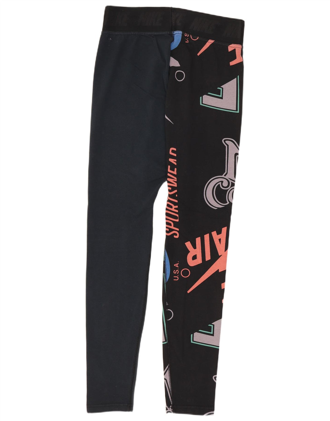 Leggings grafici da donna Nike UK 12 cotone medio nero