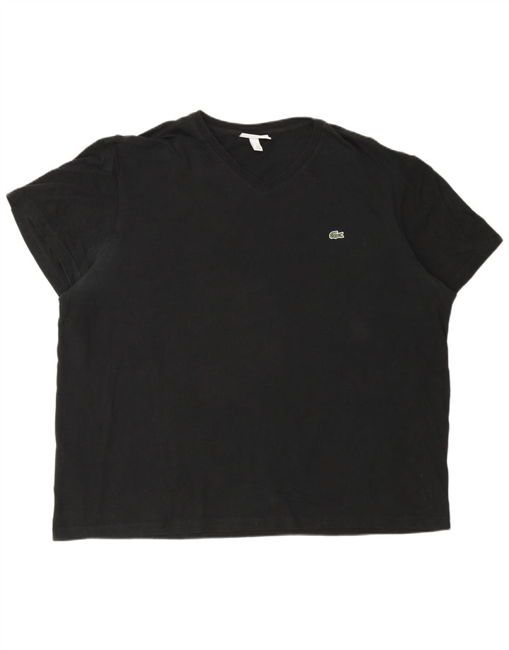 T-shirt da uomo Lacoste taglia superiore 8 3XL cotone nero