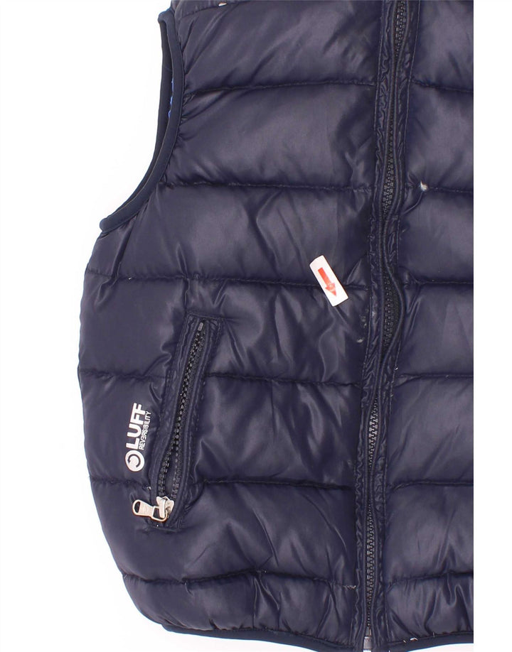 Gilet imbottito reversibile North Sails per ragazzi 3-4 anni in poliestere blu navy
