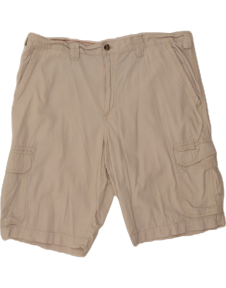 EDDIE BAUER Mens Cargo Shorts W42 2XL Off White Cotton Vintage Eddie Bauer and Second-Hand Eddie Bauer from Messina Hembry 