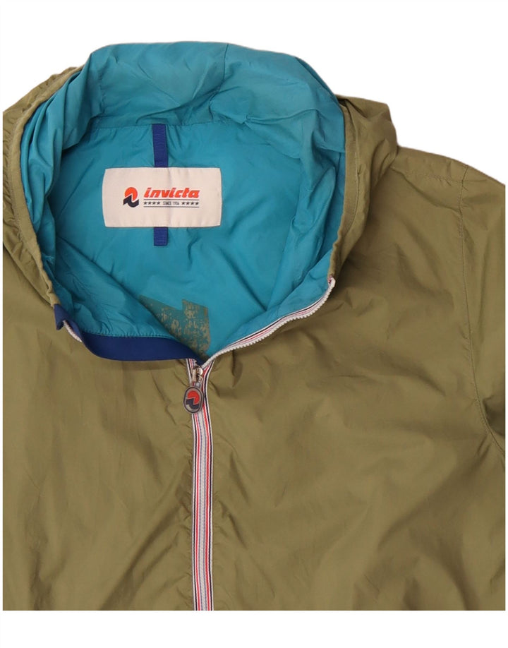 Giacca antipioggia con cappuccio da uomo Invicta UK 38 Medium Khaki