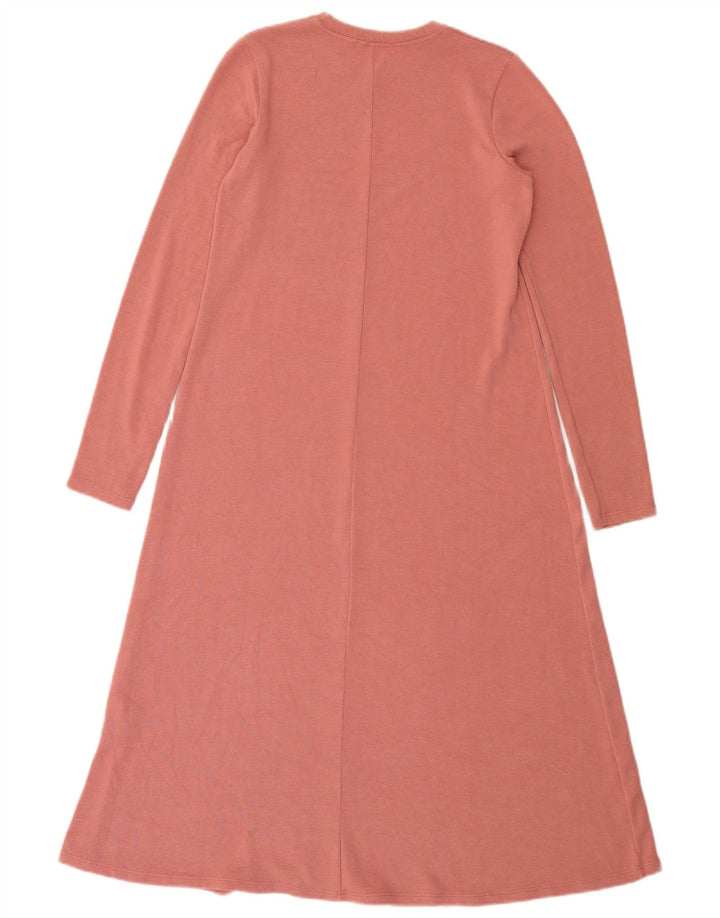Abito maxi maglione da donna Zara UK 12 Poliestere rosa medio