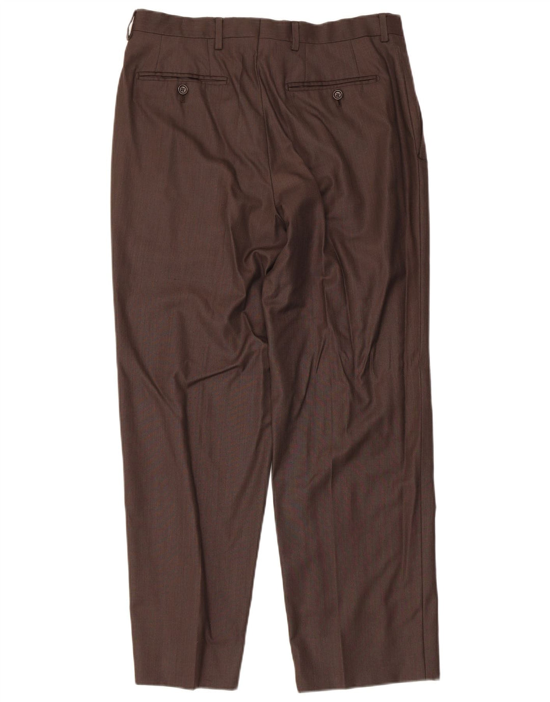 Pantaloni da abito dritti da uomo Massimo Dutti EU 42 Large W32 L28 Marrone