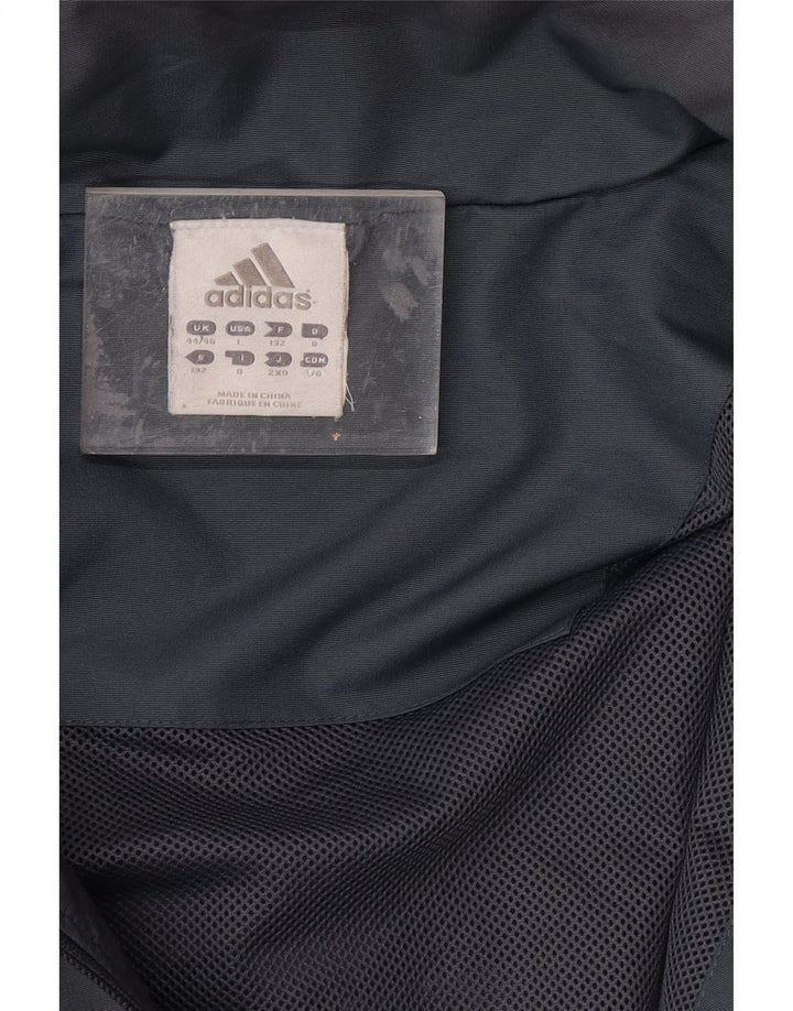 Giacca a vento con cappuccio da uomo ADIDAS UK 44/46 grande grigia