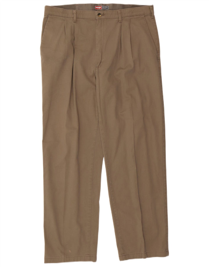 Pantaloni chino con pegged da uomo WRANGLER Comfort Fit W38 L32 in cotone marrone