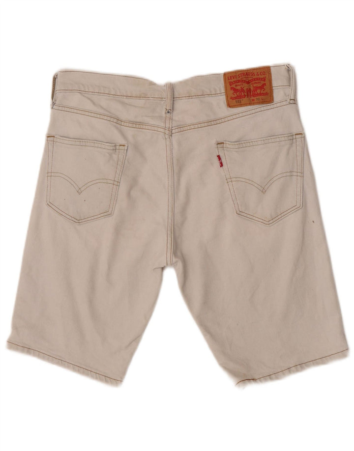 Pantaloncini di jeans Levi's 511 da uomo W30 in cotone blu medio