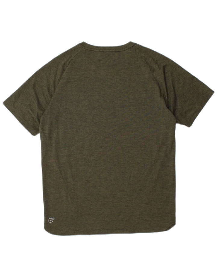 T-shirt grafica da uomo Puma Top Small in poliestere kaki