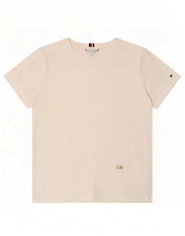 T-shirt da donna Tommy Hilfiger Top UK 14 grande cotone bianco