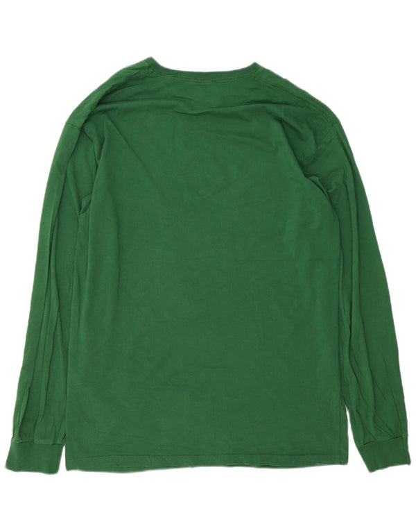 Vans Mens Classic Fit Top Long Sleeve Large Green Cotton