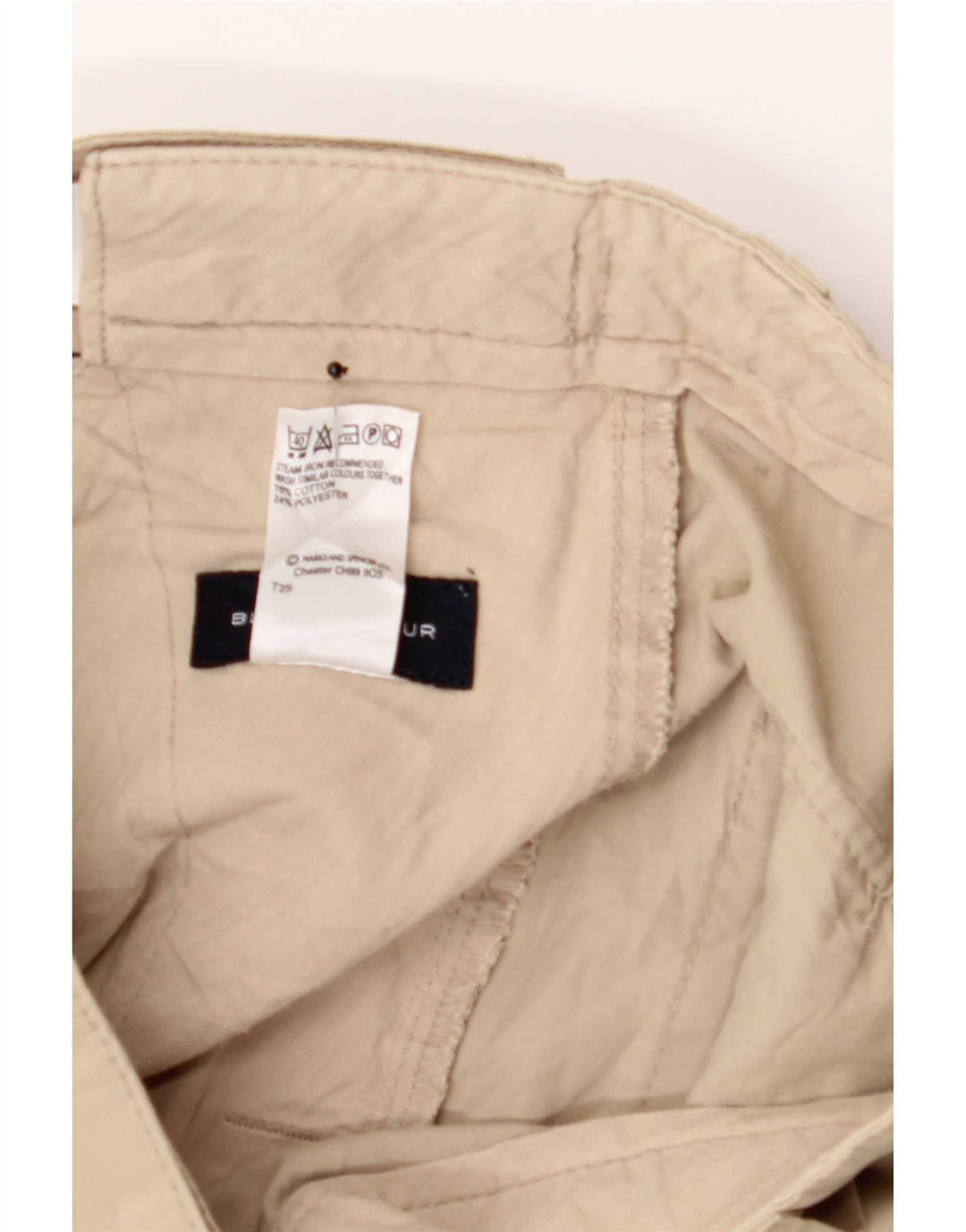 Pantaloncini chino da uomo Marks & Spencer blu Harbour medi W30 cotone beige