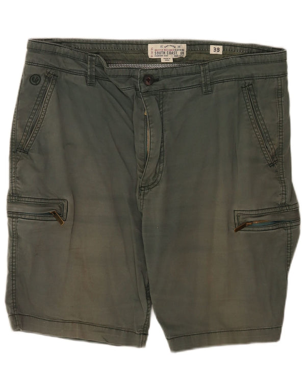 Pantaloncini cargo regolari da uomo Fat Face W38 XL in cotone verde