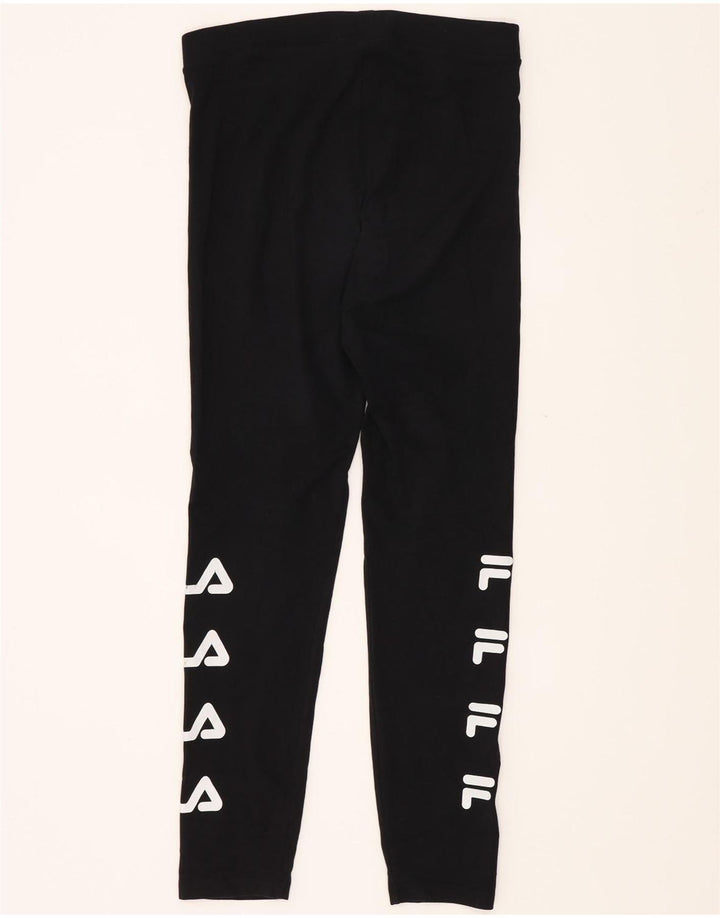 Leggings grafici da donna Fila UK 12 cotone nero medio