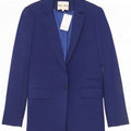 Giacca blazer da donna a 1 bottone Reiss UK 8 piccola viscosa blu