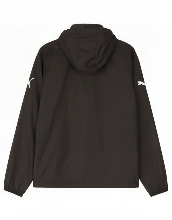 Giacca antipioggia con cappuccio Puma da bambino 13-14 anni XL in nylon nero