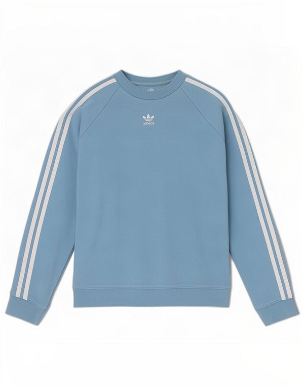 Felpa da donna Adidas Jumper UK 8 Small Blue Cotton